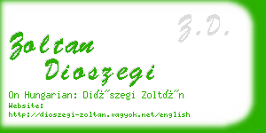 zoltan dioszegi business card