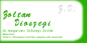 zoltan dioszegi business card